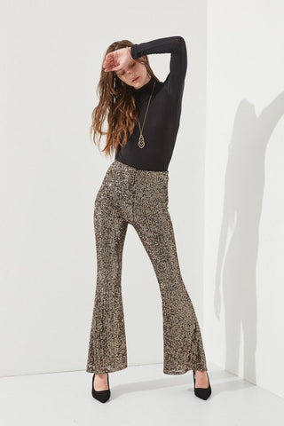 Sparkly High Waisted Sequin Pants from Flare Pants collection you can buy now from Fashion And Icon online shop