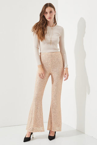 Sparkly High Waisted Sequin Pants from Flare Pants collection you can buy now from Fashion And Icon online shop