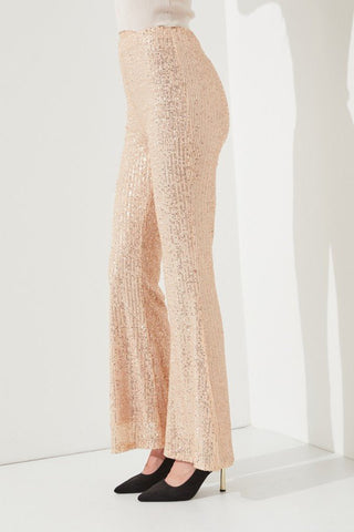 Sparkly High Waisted Sequin Pants from Flare Pants collection you can buy now from Fashion And Icon online shop
