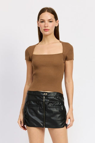 Square Neckline Top from Blouses collection you can buy now from Fashion And Icon online shop