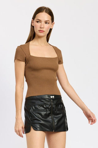 Square Neckline Top from Blouses collection you can buy now from Fashion And Icon online shop