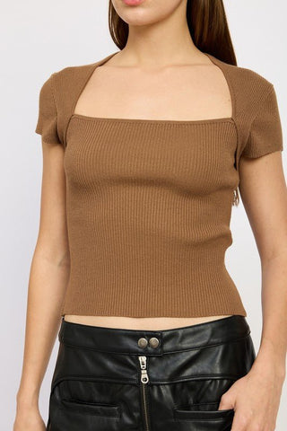 Square Neckline Top from Blouses collection you can buy now from Fashion And Icon online shop