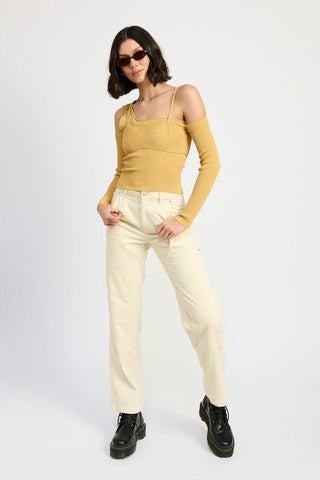 Straight Leg Corduroy Pants from Straight Pants collection you can buy now from Fashion And Icon online shop