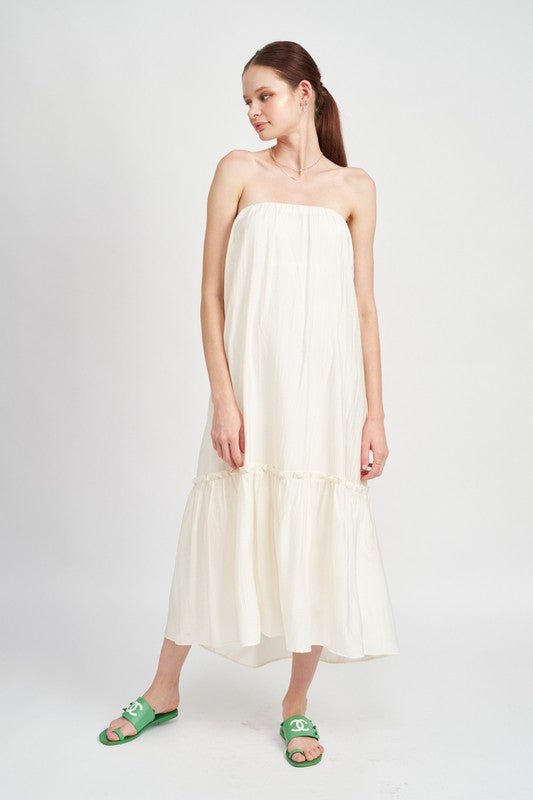 Strapless Tiered Maxi Dress from Maxi Dresses collection you can buy now from Fashion And Icon online shop
