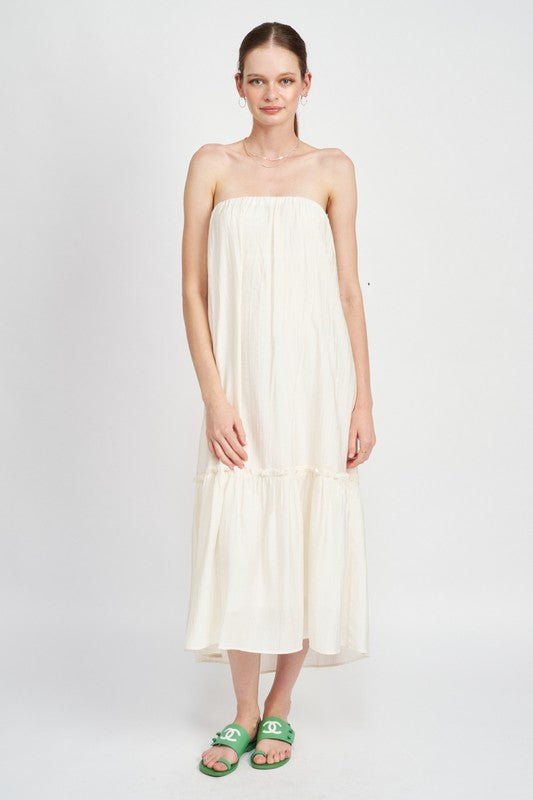 Strapless Tiered Maxi Dress from Maxi Dresses collection you can buy now from Fashion And Icon online shop