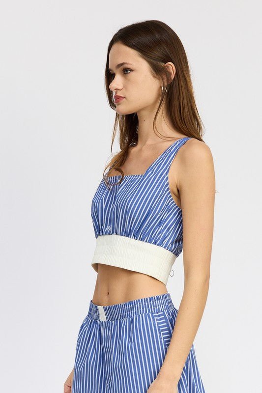 Striped Crop Tank Top from Tank Top collection you can buy now from Fashion And Icon online shop