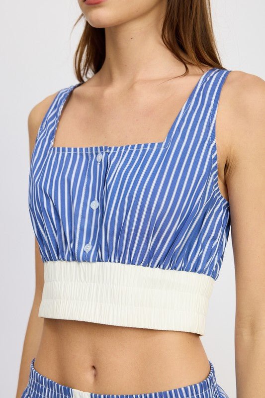 Striped Crop Tank Top from Tank Top collection you can buy now from Fashion And Icon online shop