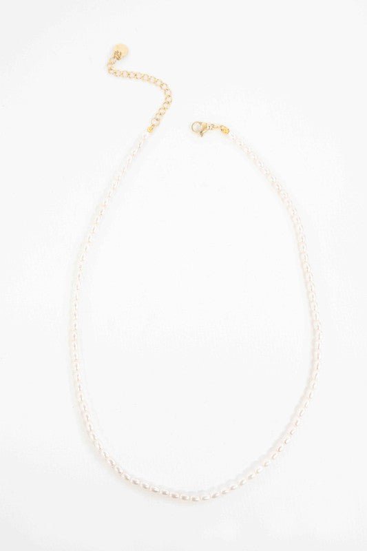 14k Gold Plating Pearl Strand Necklace from Necklaces collection you can buy now from Fashion And Icon online shop