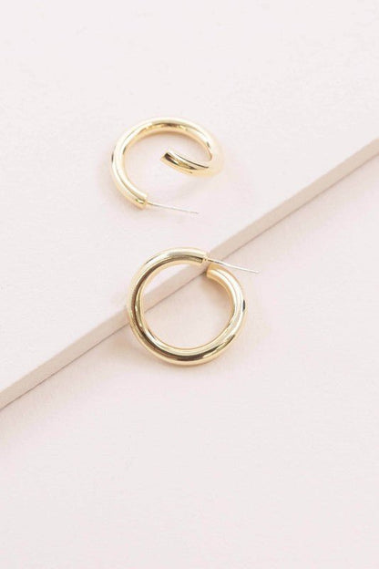 14K Plated Gold Hoop Earrings from Earrings collection you can buy now from Fashion And Icon online shop
