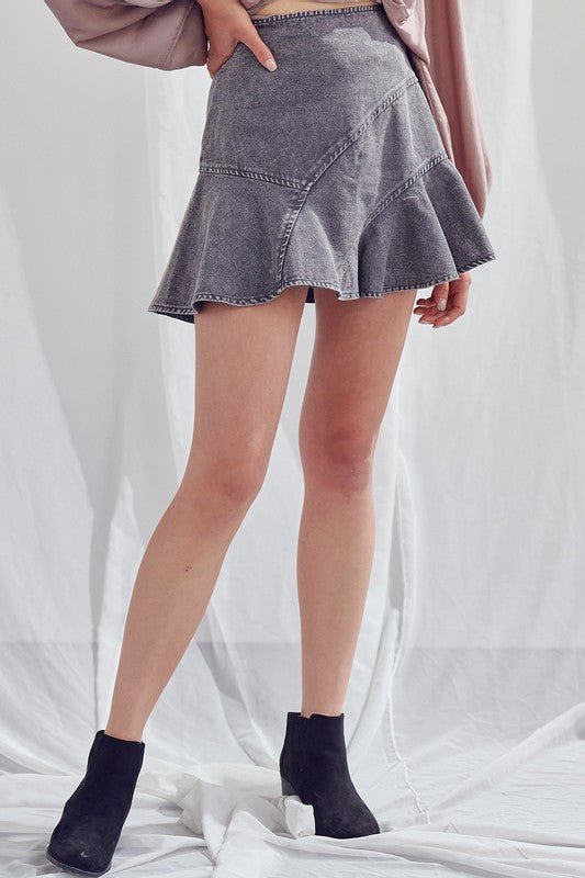 A Line Denim Skirt from Denim Skirts collection you can buy now from Fashion And Icon online shop