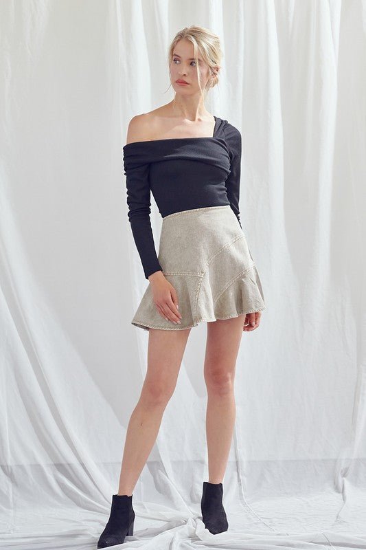 A Line Denim Skirt from Denim Skirts collection you can buy now from Fashion And Icon online shop
