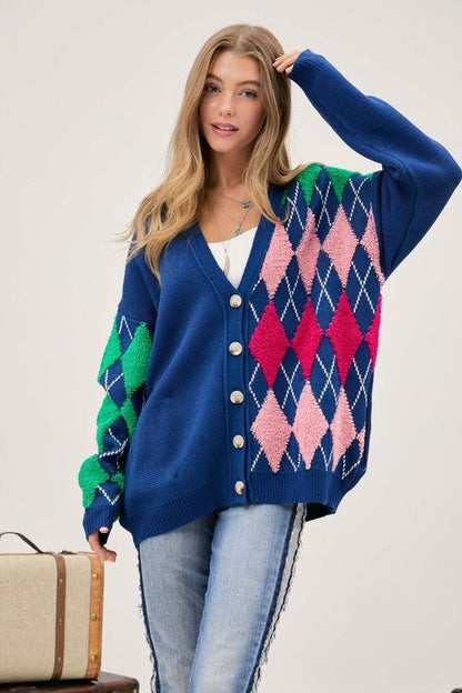 Argyle Cardigan from collection you can buy now from Fashion And Icon online shop