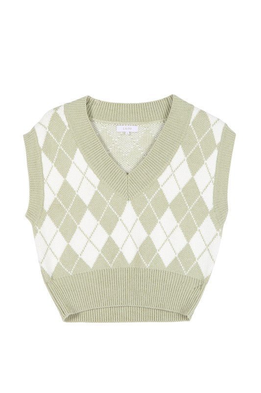 Argyle Sweater Vest from Knit Vests collection you can buy now from Fashion And Icon online shop