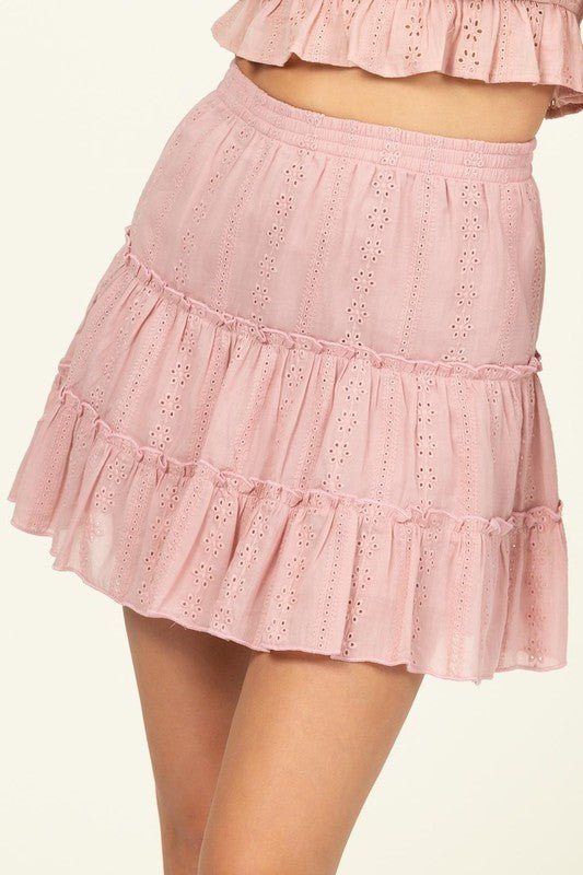 Bella Tiered Mini Skirt from Mini Skirts collection you can buy now from Fashion And Icon online shop