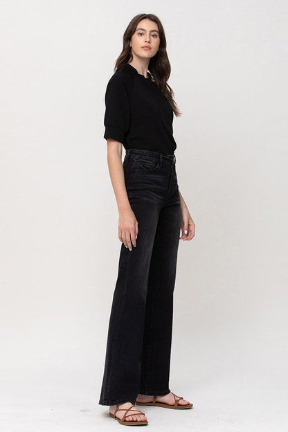 Black High Rise Relax Flare Jeans from Jeans collection you can buy now from Fashion And Icon online shop