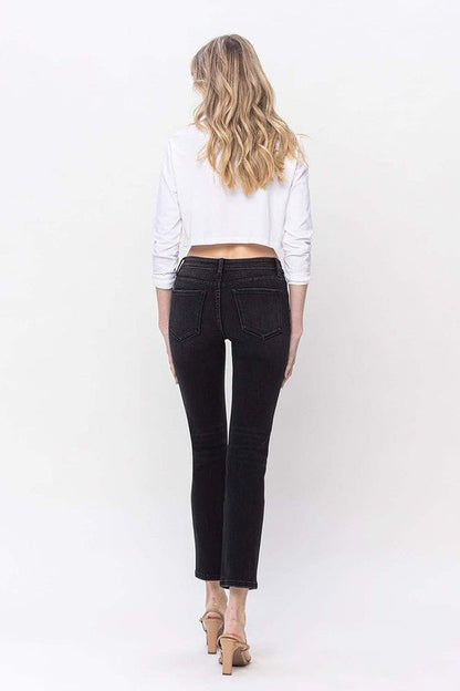 Black Mid Rise Straight Jeans from Jeans collection you can buy now from Fashion And Icon online shop