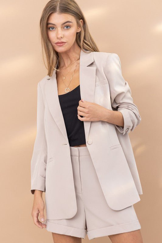Blazer And Shorts Suit Set from Suit Set collection you can buy now from Fashion And Icon online shop