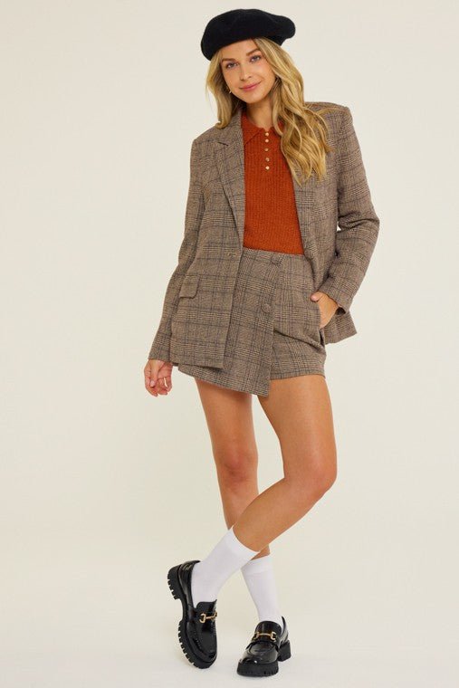 Brown Plaid Skort from Skorts collection you can buy now from Fashion And Icon online shop