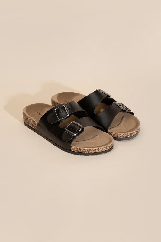 Buckle Strap Slides from collection you can buy now from Fashion And Icon online shop