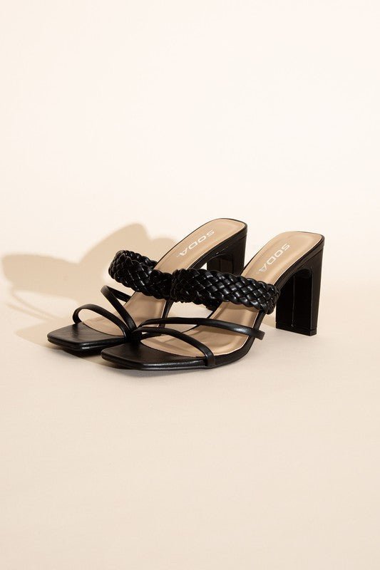 CARMEN-S Braided Strap Sandal Heels from collection you can buy now from Fashion And Icon online shop