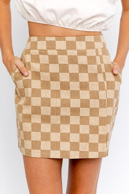 Checker Mini Skirt from Mini Skirts collection you can buy now from Fashion And Icon online shop