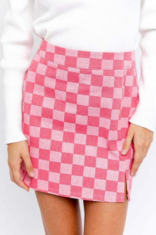 Checker Mini Skirt from Mini Skirts collection you can buy now from Fashion And Icon online shop