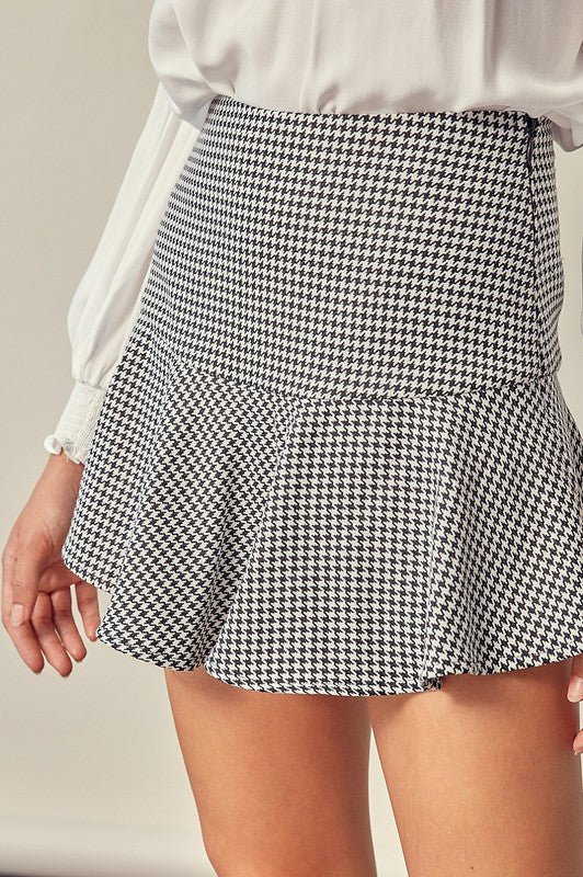 Checkered A-Line Skort from Mini Skirts collection you can buy now from Fashion And Icon online shop