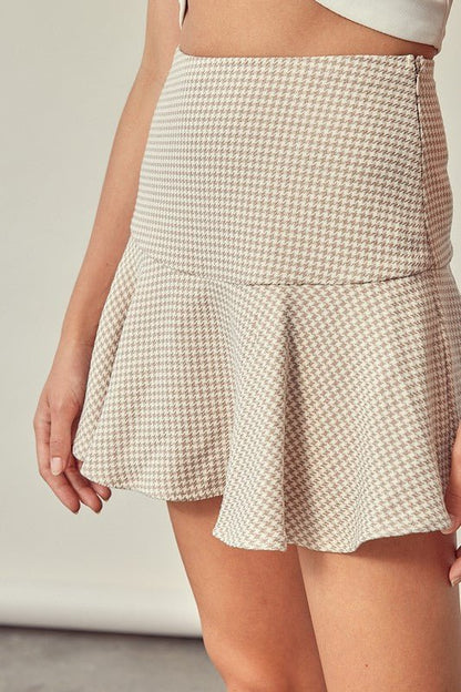 Checkered A-Line Skort from Mini Skirts collection you can buy now from Fashion And Icon online shop