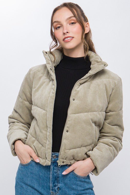 Corduroy Puffer Jacket from Jackets collection you can buy now from Fashion And Icon online shop