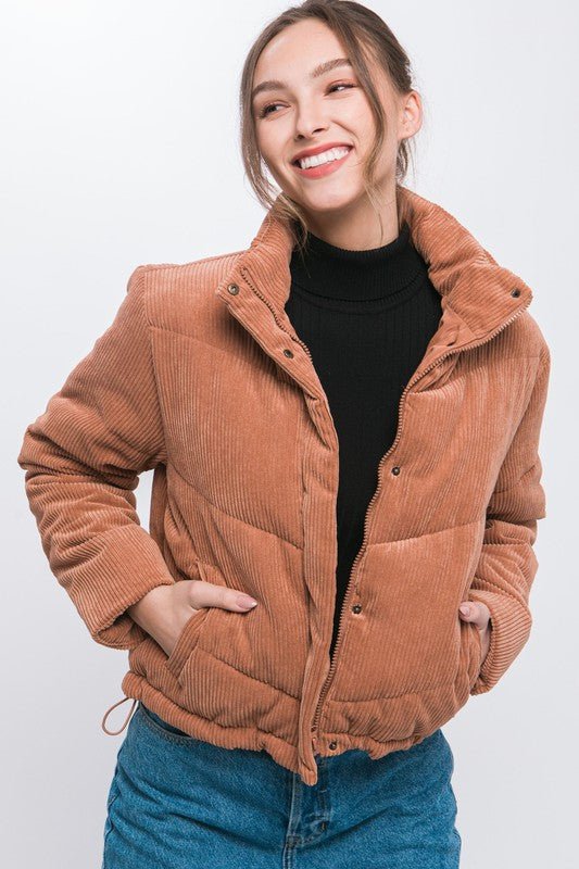 Corduroy Puffer Jacket from Jackets collection you can buy now from Fashion And Icon online shop