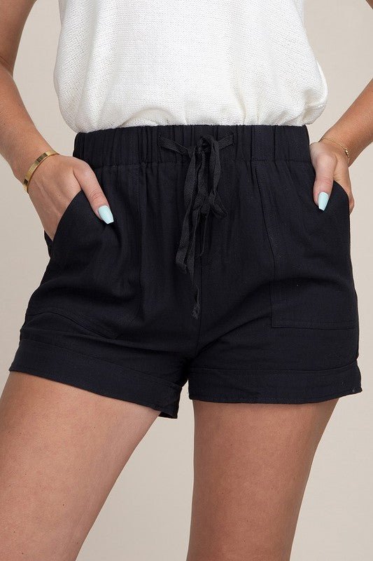Cotton Black Shorts from Shorts collection you can buy now from Fashion And Icon online shop