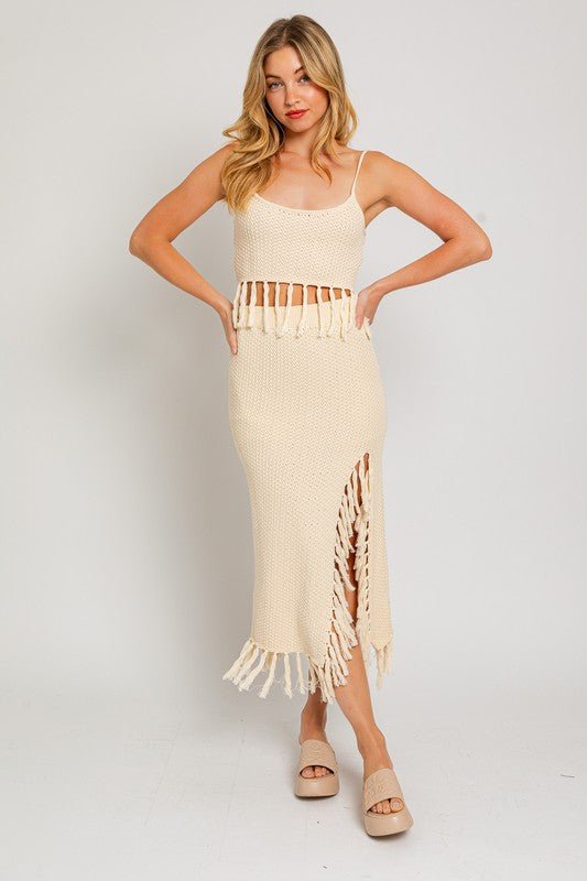 Crochet Fringe Crop Top from Crop Tops collection you can buy now from Fashion And Icon online shop