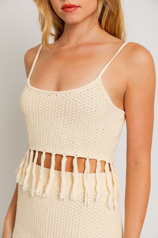 Crochet Fringe Crop Top from Crop Tops collection you can buy now from Fashion And Icon online shop