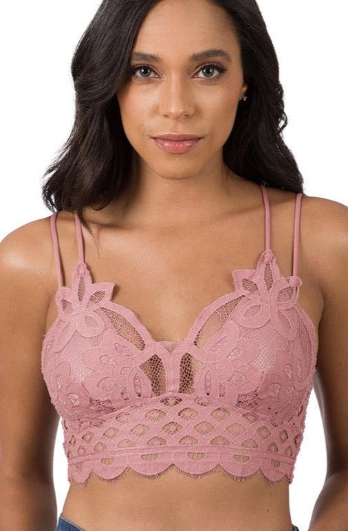 Crochet Lace Bralette With Bra Pads from Crop Tops collection you can buy now from Fashion And Icon online shop