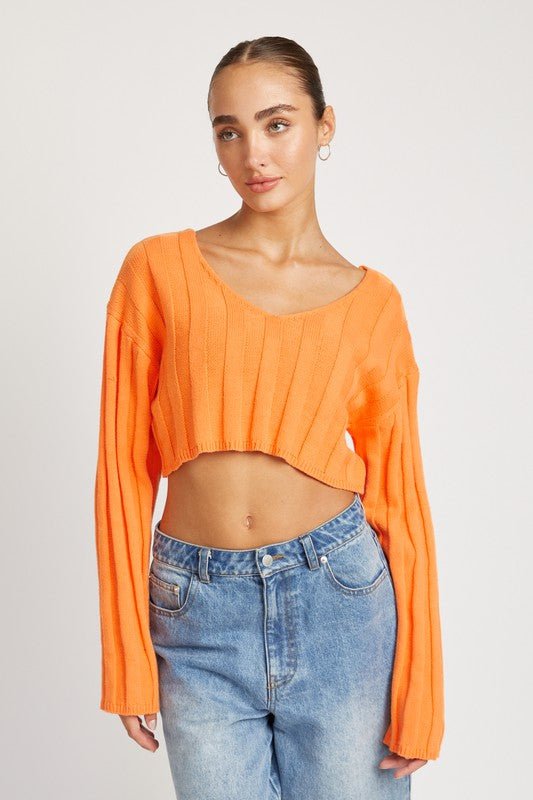 Crop Ribbed Sweater from Sweaters collection you can buy now from Fashion And Icon online shop