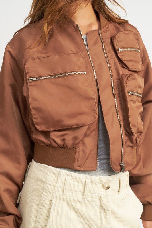 Cropped Bomber Jacket from Jackets collection you can buy now from Fashion And Icon online shop