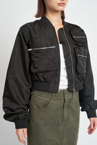 Cropped Bomber Jacket from Jackets collection you can buy now from Fashion And Icon online shop