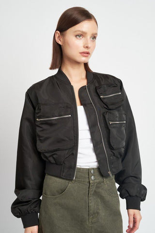 Cropped Bomber Jacket from Jackets collection you can buy now from Fashion And Icon online shop