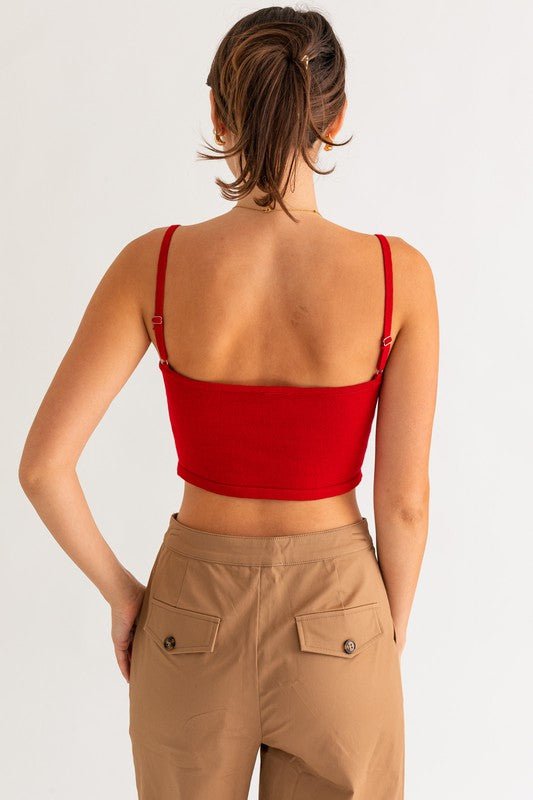 Cropped Knit Tank Top from Crop Tops collection you can buy now from Fashion And Icon online shop