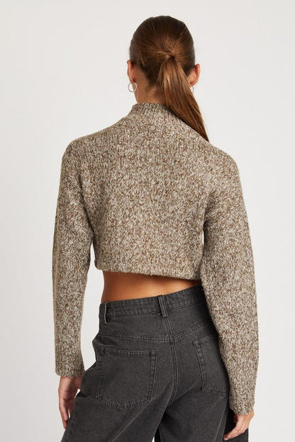 Cropped Turtleneck Sweater from Sweaters collection you can buy now from Fashion And Icon online shop