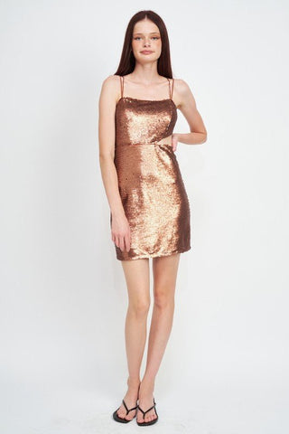 Cut Out Sequin Mini Dress from Mini Dresses collection you can buy now from Fashion And Icon online shop