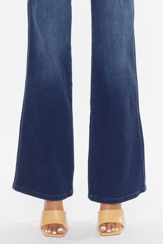 Dark Wash High Rise Relax Flare Jeans from Jeans collection you can buy now from Fashion And Icon online shop