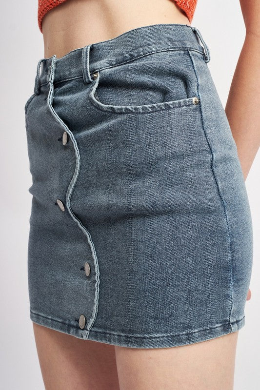 Denim Mini Skirt from Denim Skirts collection you can buy now from Fashion And Icon online shop