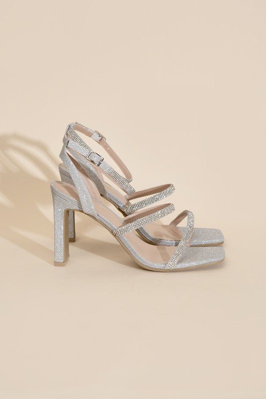 DEVIN-1 Silver Rhinestone Heels from collection you can buy now from Fashion And Icon online shop