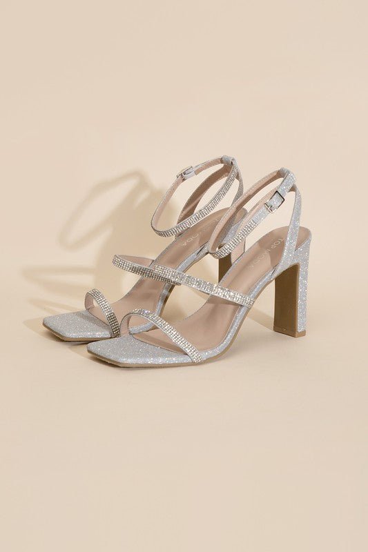 DEVIN-1 Silver Rhinestone Heels from collection you can buy now from Fashion And Icon online shop