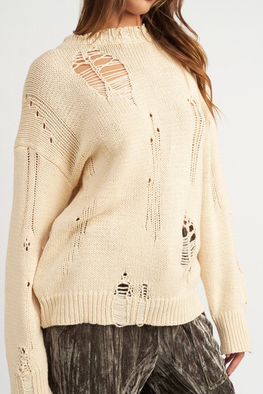 Distressed Oversized Sweater from Sweaters collection you can buy now from Fashion And Icon online shop
