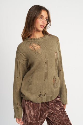 Distressed Oversized Sweater from Sweaters collection you can buy now from Fashion And Icon online shop