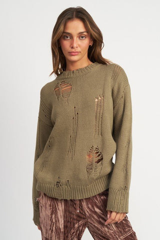 Distressed Oversized Sweater from Sweaters collection you can buy now from Fashion And Icon online shop
