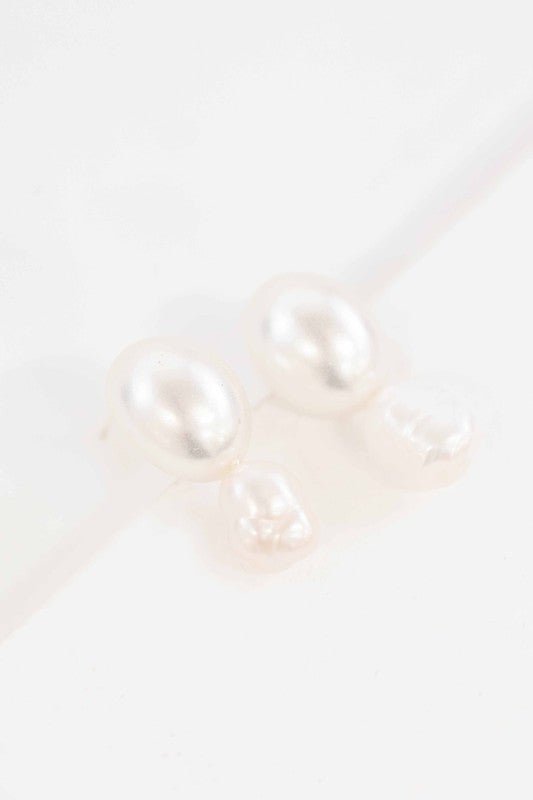 Double Pearl Earrings from Earrings collection you can buy now from Fashion And Icon online shop
