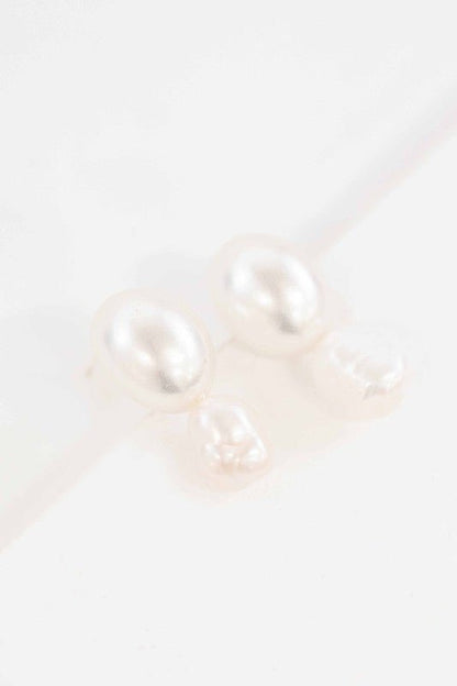 Double Pearl Earrings from Earrings collection you can buy now from Fashion And Icon online shop